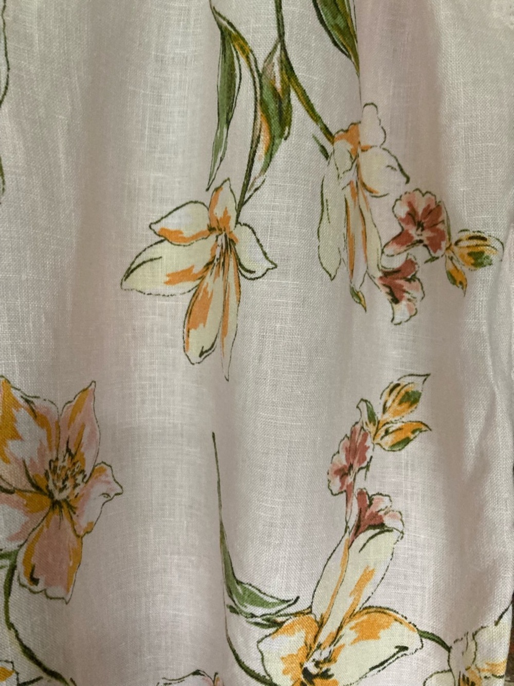 Floral linen wide leg pants Rachel Roy Size M Comfort Knit - Picture 5 of 10